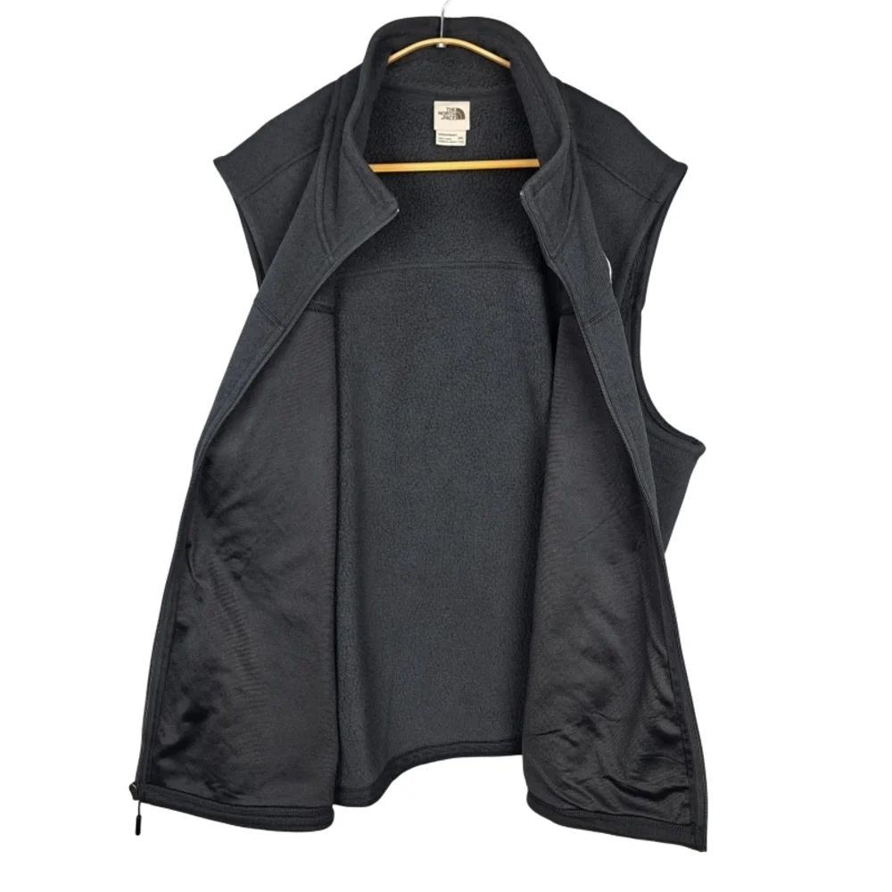 The North Face Men's XXXL Windwall Fleece Sweater Vest 'Enjoy the Journey' Black